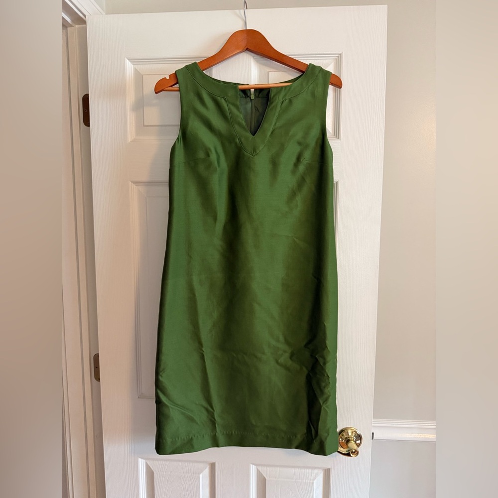 Talbots Green Dress 6 | V-Neck | Lined | Polished Look